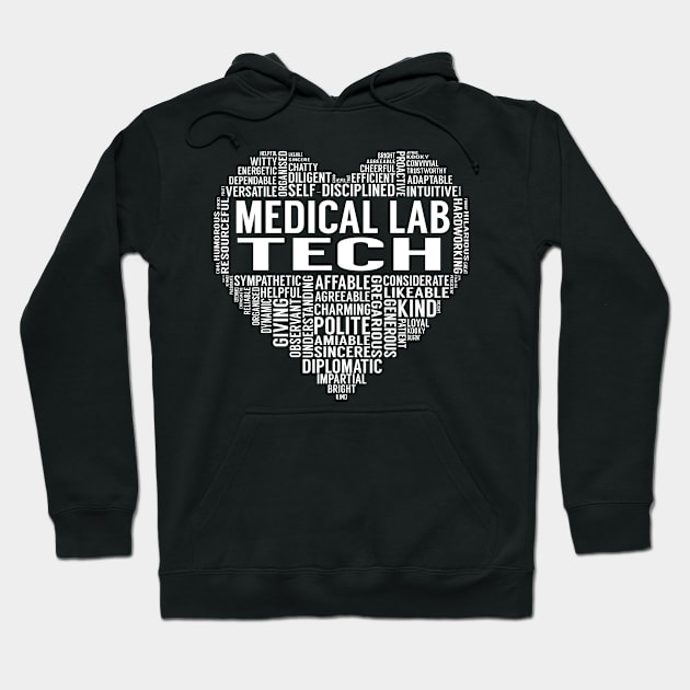 Medical Lab Tech Heart Hoodie by LotusTee